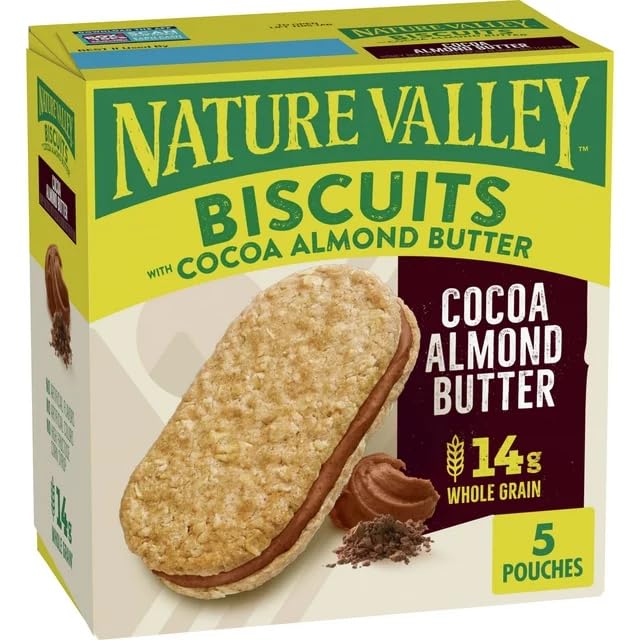 Nature Valley Cocoa Almond Butter Biscuits - Pack of 3 (15 Snacks)