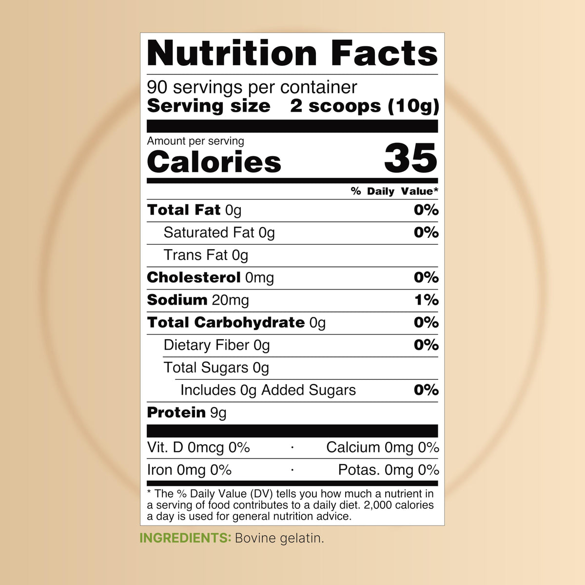 NatureBell Beef Gelatin Powder, 2 lb – Unflavored Gelatin for Cooking, Baking, Gummies & Desserts | 9g Protein Per Serving