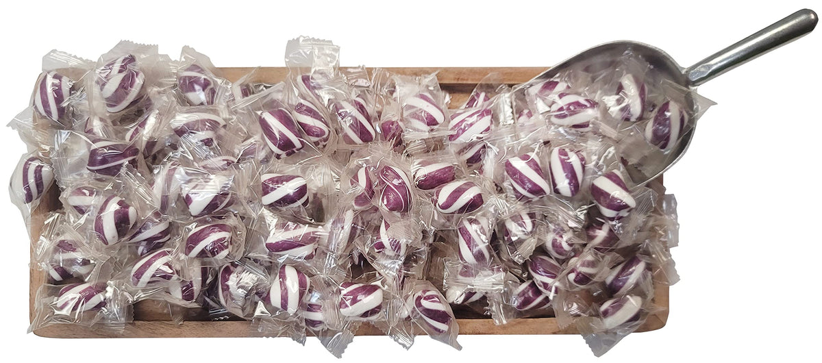 Naturejam Purple Mint Cylinder Twists – 5 lb Bulk Candy for Office & Events