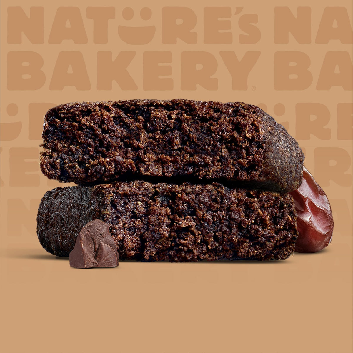 Nature's Bakery Double Chocolate Brownie Bars — Plant-Based, Dairy-Free, Whole Grains & Dates, 6 Pack