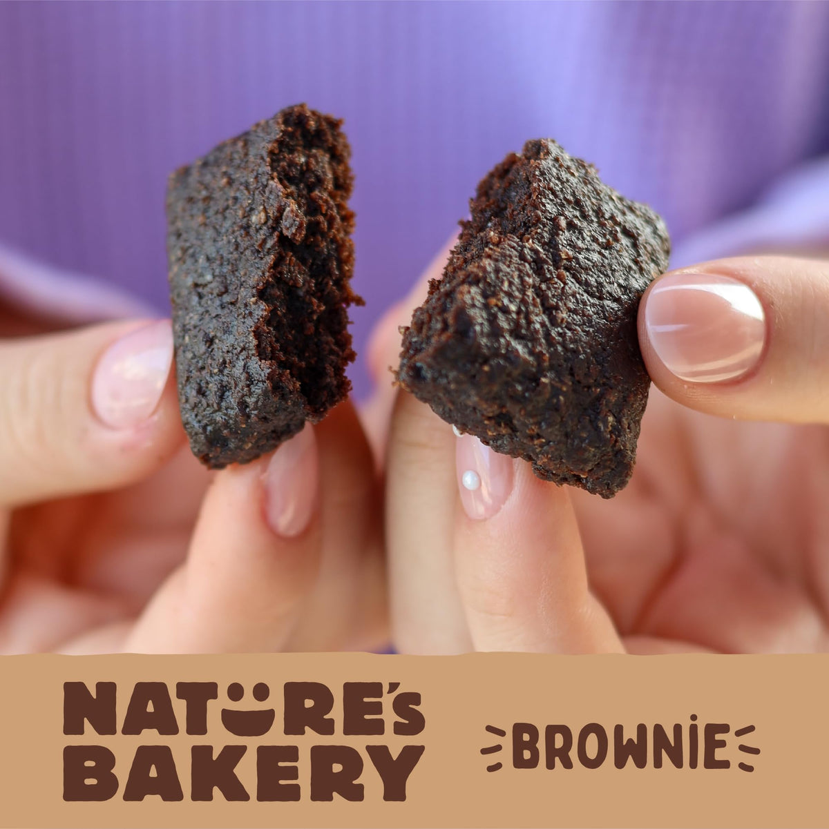 Nature's Bakery Double Chocolate Brownie Bars — Plant-Based, Dairy-Free, Whole Grains & Dates, 6 Pack