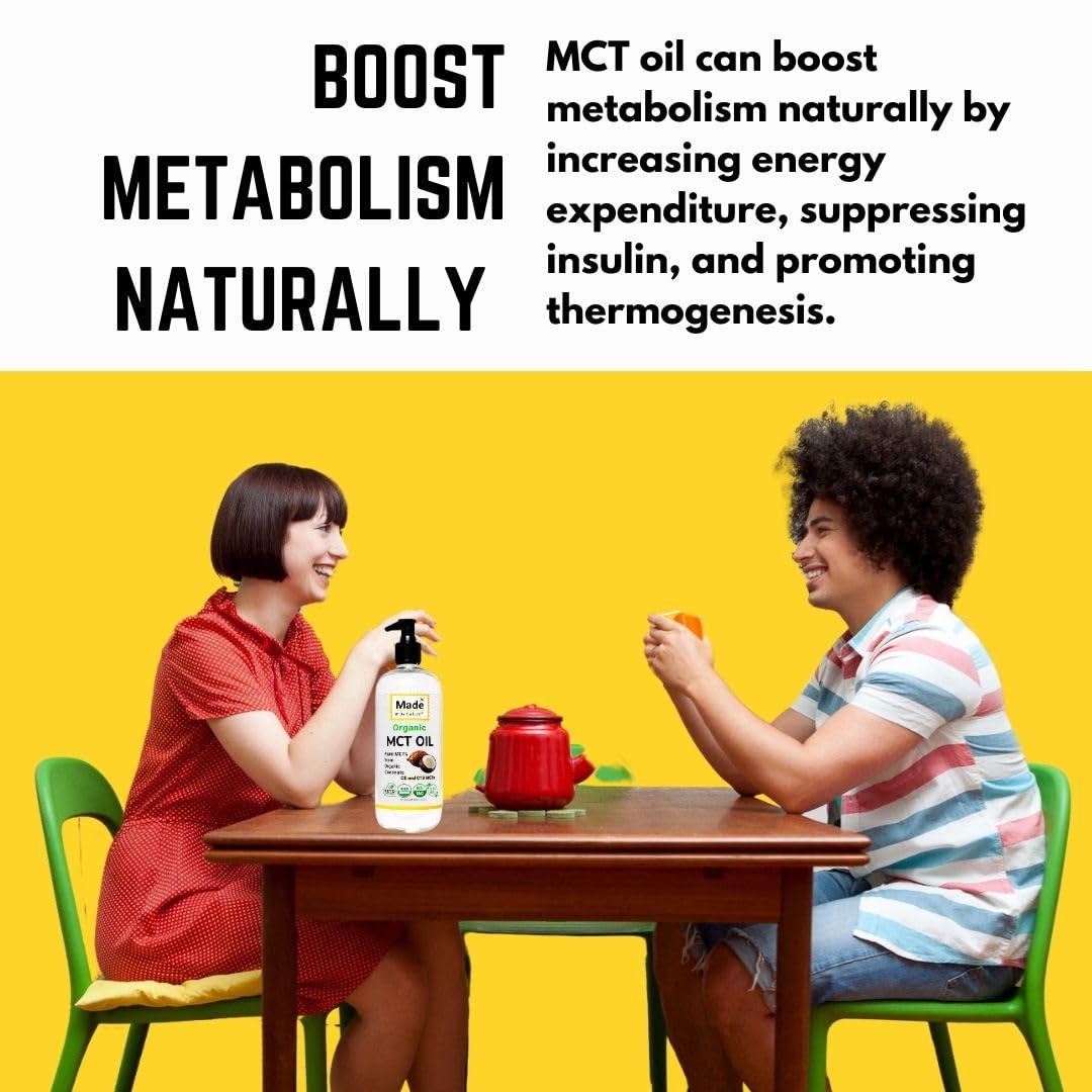 Nature's Diet Made By Nature Organic MCT Oil — Pure C8/C10 MCTs, 32 oz, Keto-Friendly
