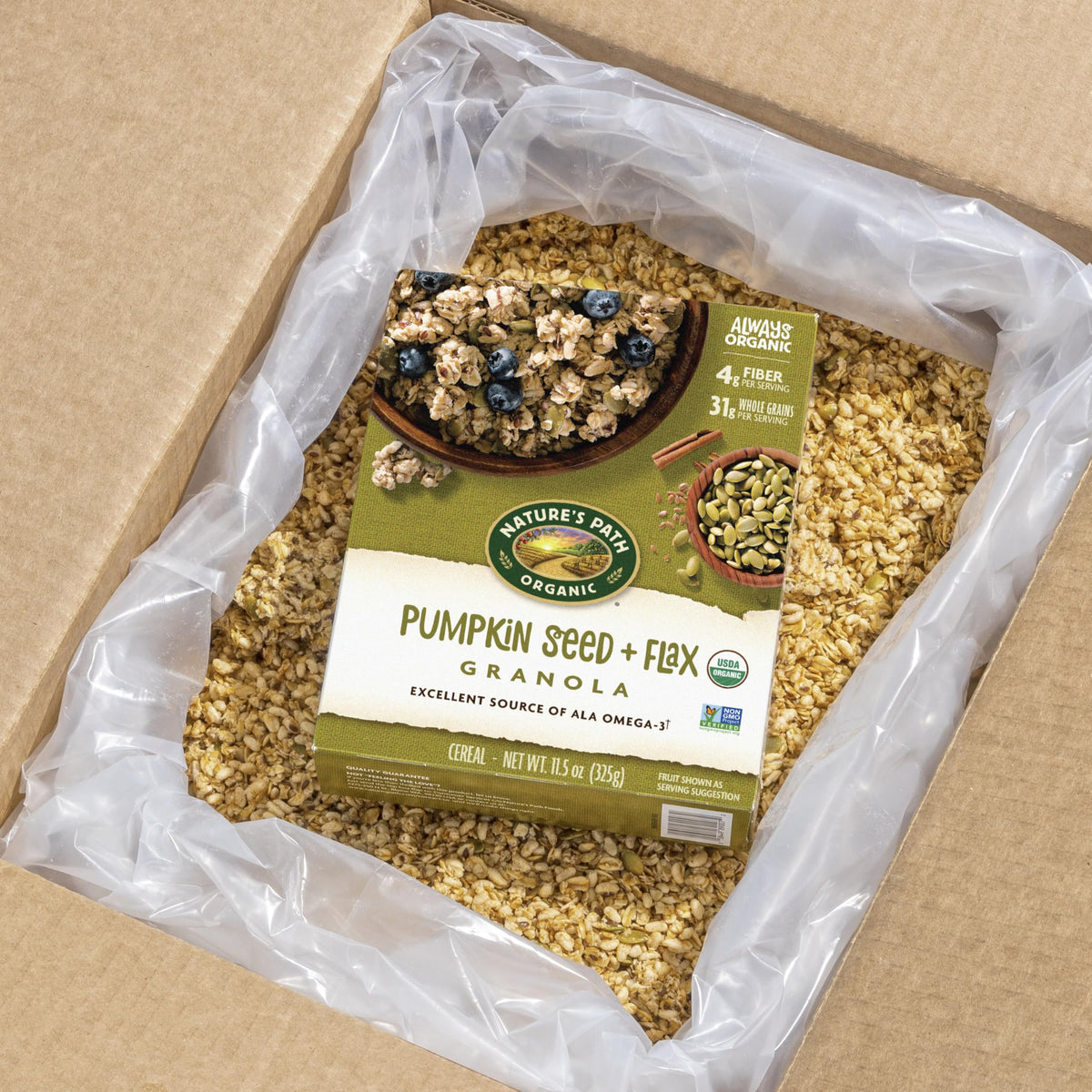 Nature's Path Organic Pumpkin Seed Flax Granola, 25 lb — Non-GMO