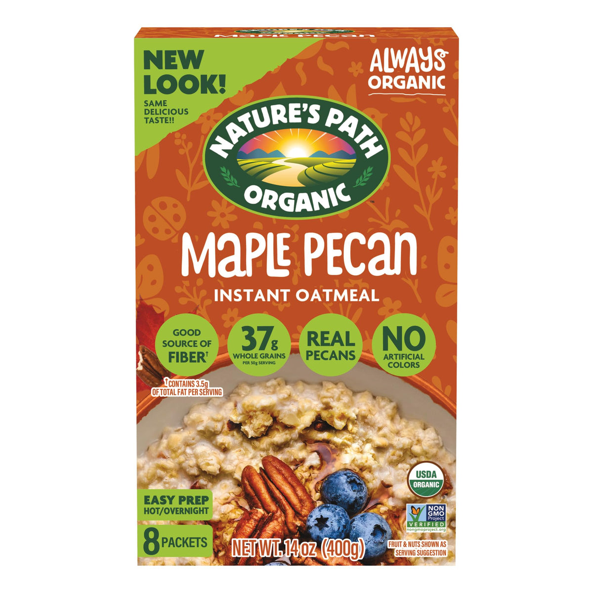 Nature's Path Organic Maple Nut Instant Oatmeal, 14 oz (Pack of 6) – Non-GMO