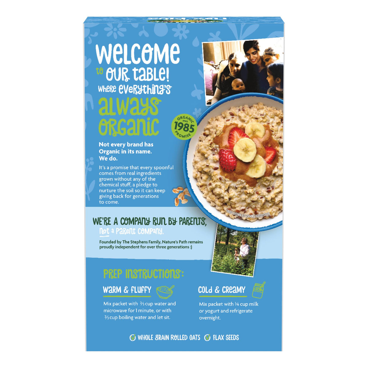 Nature's Path Organic Flax Plus Instant Oatmeal – 14 oz (Pack of 6), Non-GMO