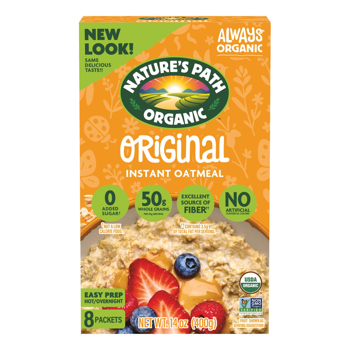 Nature's Path Organic Original Instant Oatmeal – 14 oz (Pack of 6) | Non-GMO