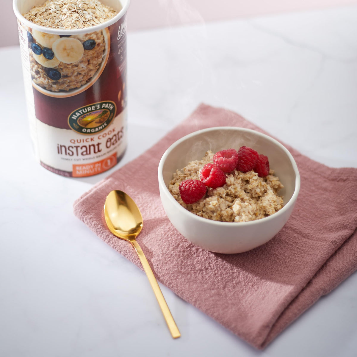 Nature's Path Organic Quick Cook Instant Oatmeal – 6 Pack, 18 oz Each | Non-GMO