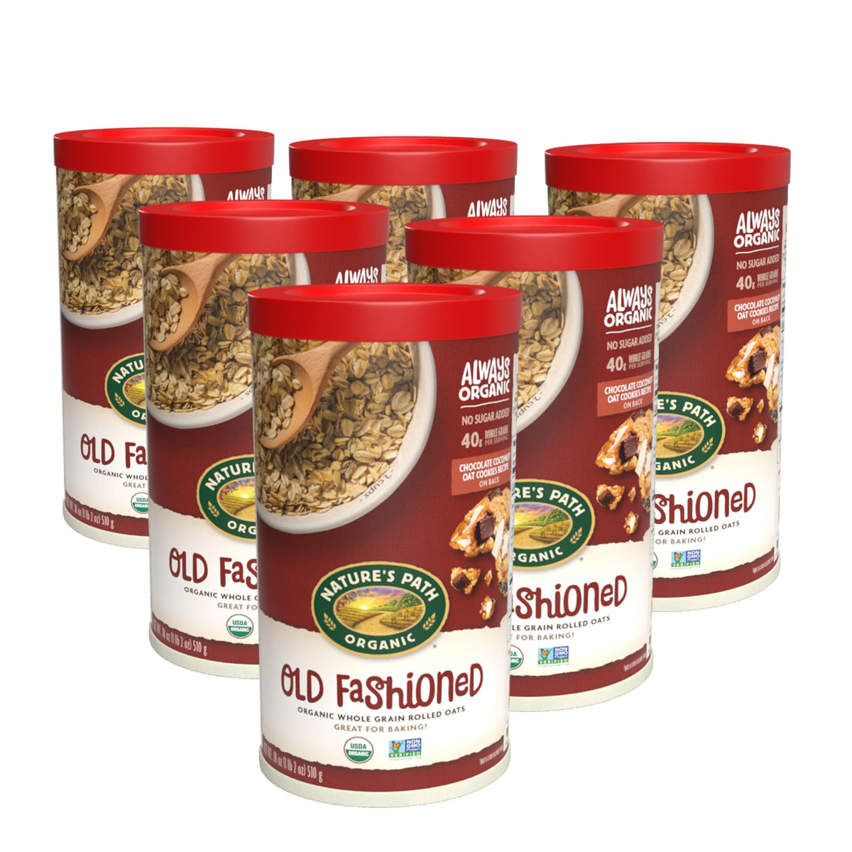 Nature's Path Organic Quick Cook Instant Oatmeal – 6 Pack, 18 oz Each | Non-GMO
