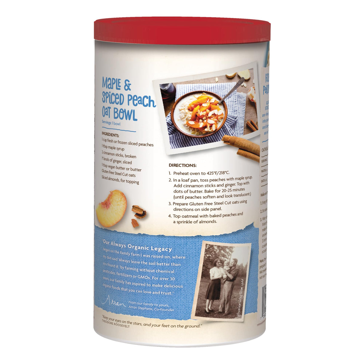 Nature's Path Organic Steel Cut Oats – Gluten Free, Non-GMO, 30 oz Canister (Pack of 6)