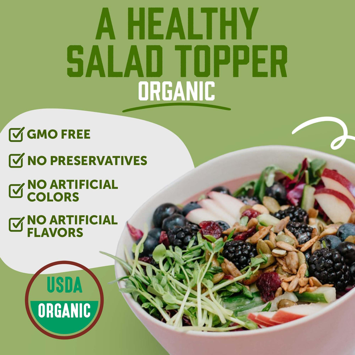 naturSource Organic Salad Topper - 2x32oz, Gluten Free, Cranberries & Seeds