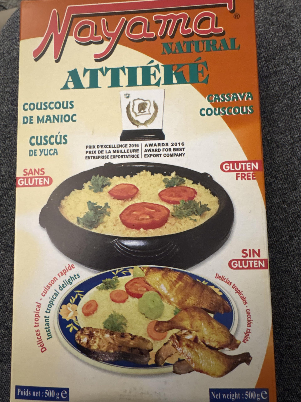 Nayama Attieke Cassava Couscous – Gluten-Free 4x300g Pack