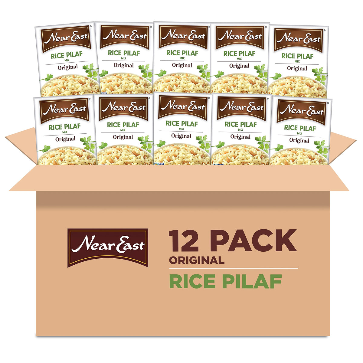 Near East Rice Pilaf Mix, Original – 12-Pack, Quick 5-Minute Side Dish