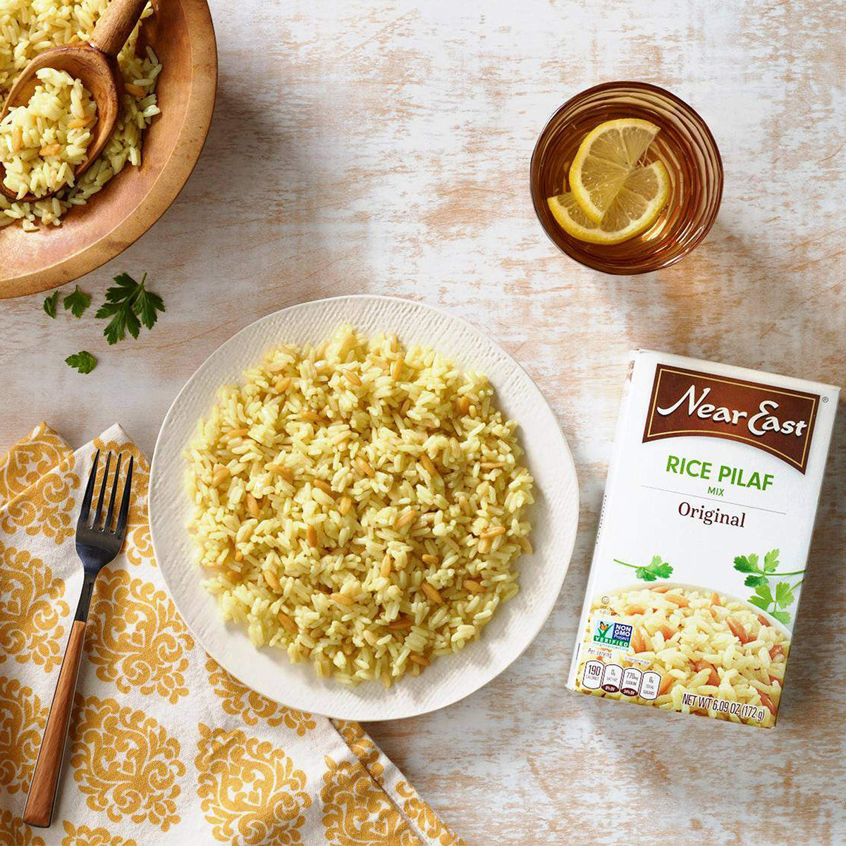 Near East Rice Pilaf Mix, Original – 12-Pack, Quick 5-Minute Side Dish