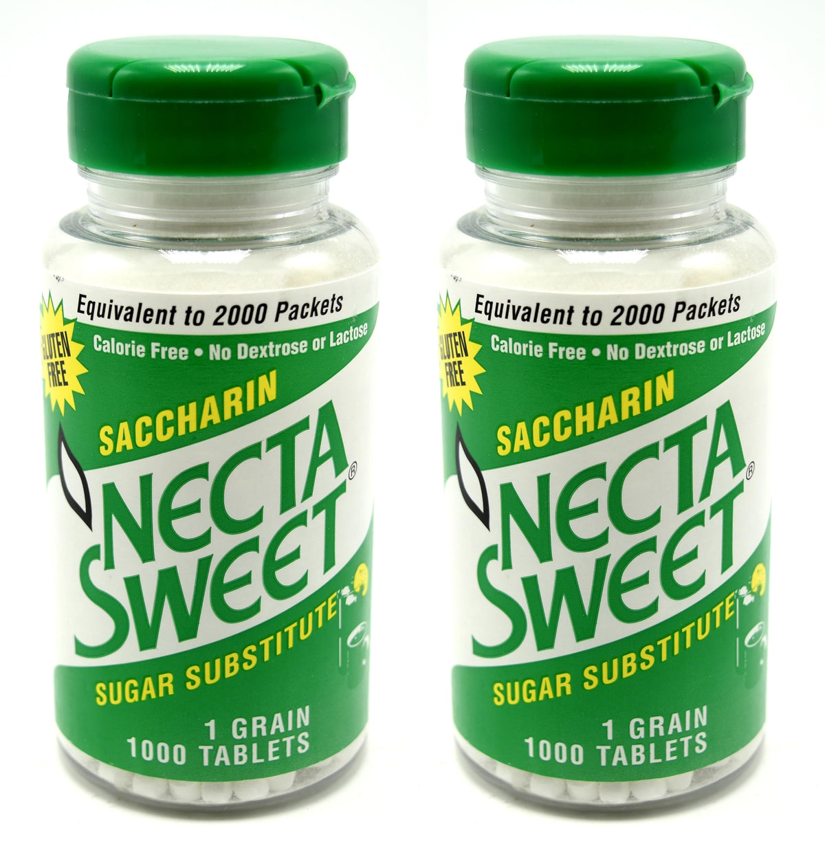 Necta Sweet Saccharin Tablets – 1 Grain, 1000 Tablets (Pack of 2)