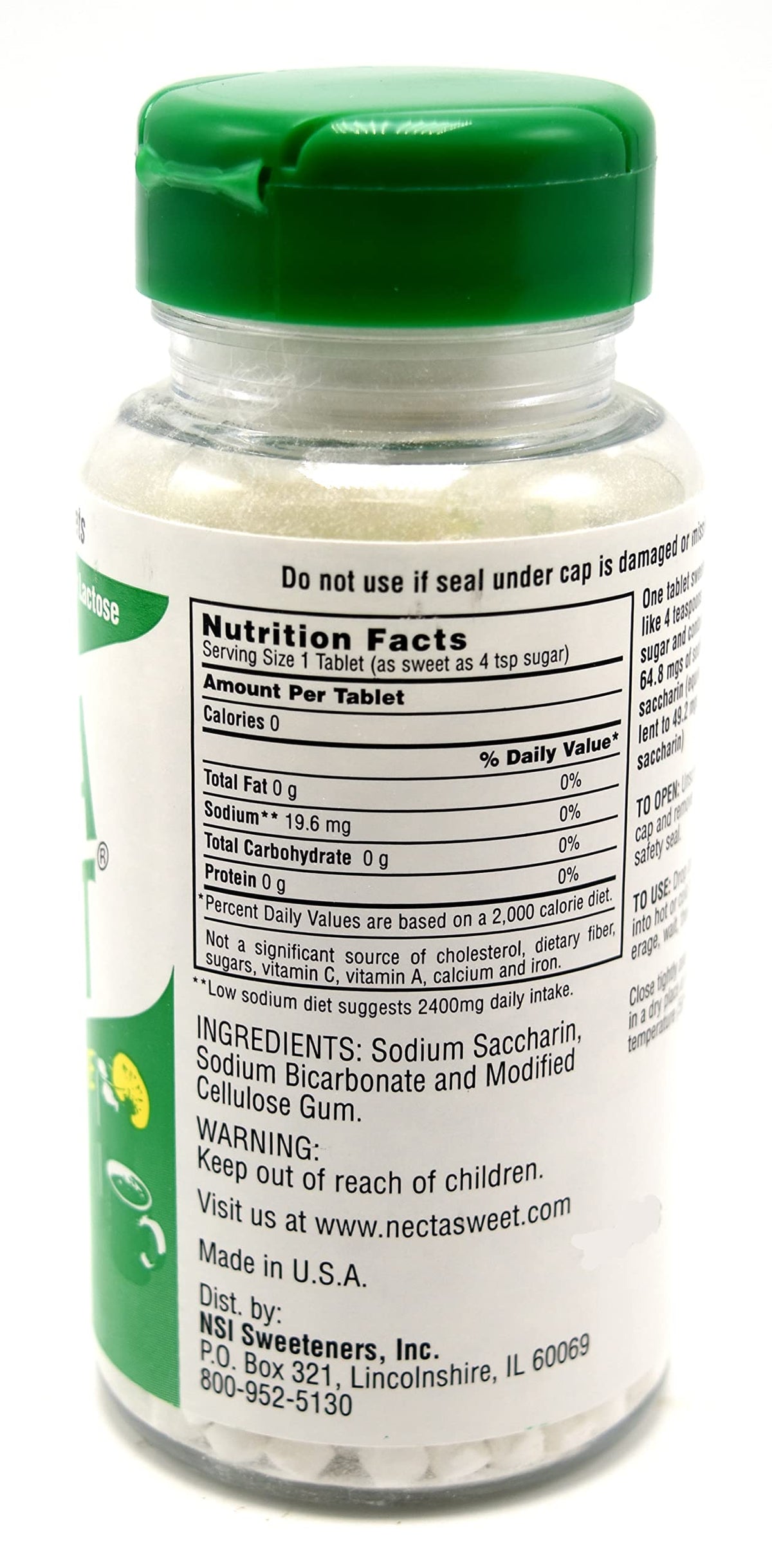 Necta Sweet Saccharin Tablets – 1 Grain, 1000 Tablets (Pack of 2)