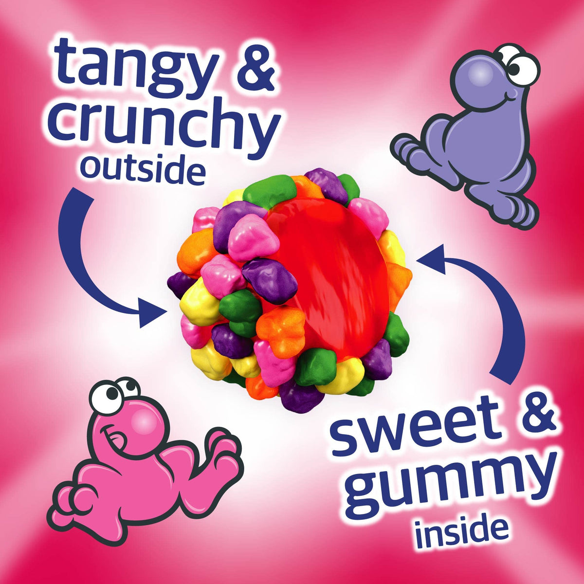 NERDS Gummy Clusters Candy – Rainbow Crunchy & Gummy, 8 oz