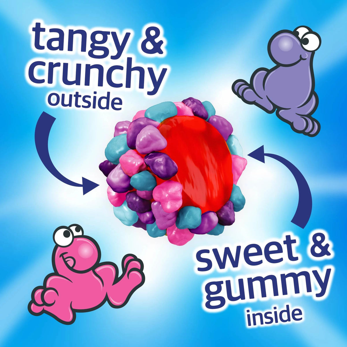 NERDS Gummy Clusters Candy - Very Berry Crunchy Outer with Gummy Center, 3 oz Pack of 12