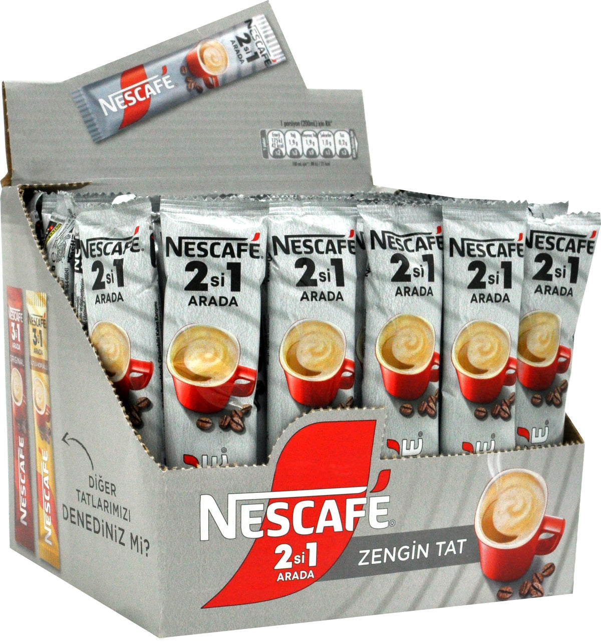Nescafe 2 in 1 Unsweetened — No Added Sugar — 56 Sticks