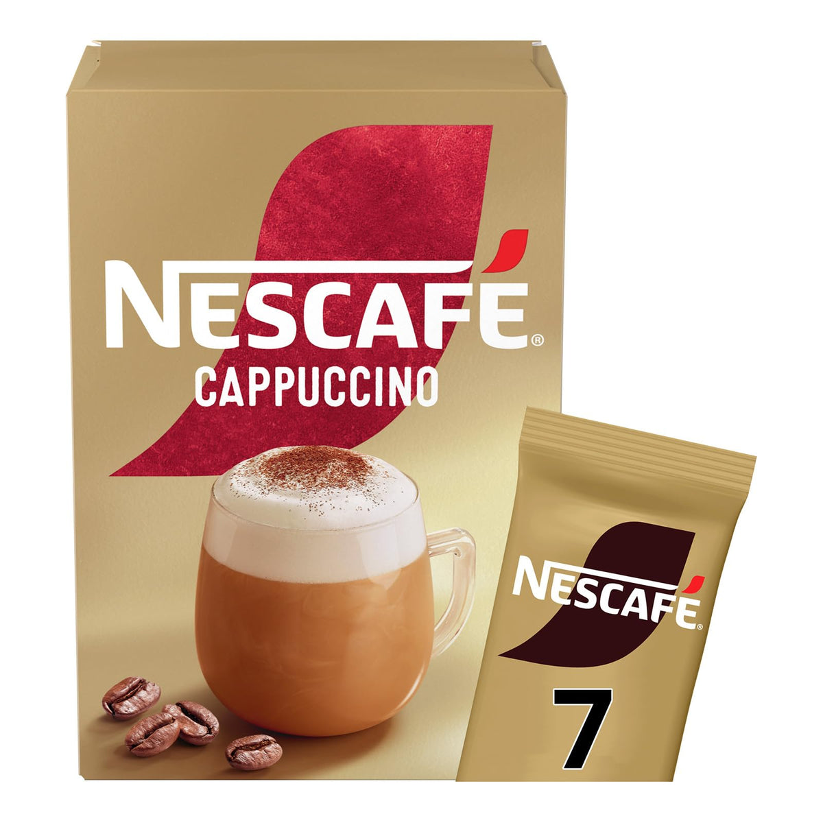 NESCAFÉ Cappuccino Instant Coffee Sachets – Pack of 6 (42 Sachets) | Barista-Style Cappuccino at Home