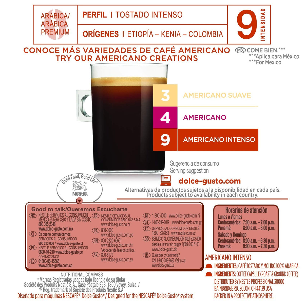 Nescafé Dolce Gusto Americano Intenso Capsules – 16 Count x 3 Pack