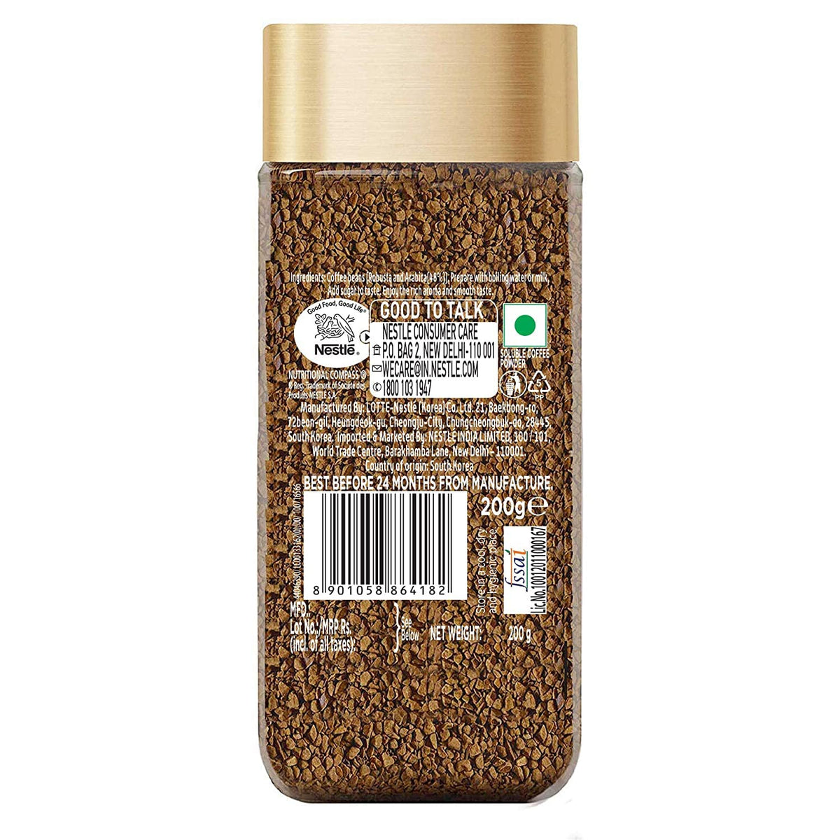 Nescafe Gold 200g Whole Bean – Rich Aroma, Freshly Ground Coffee