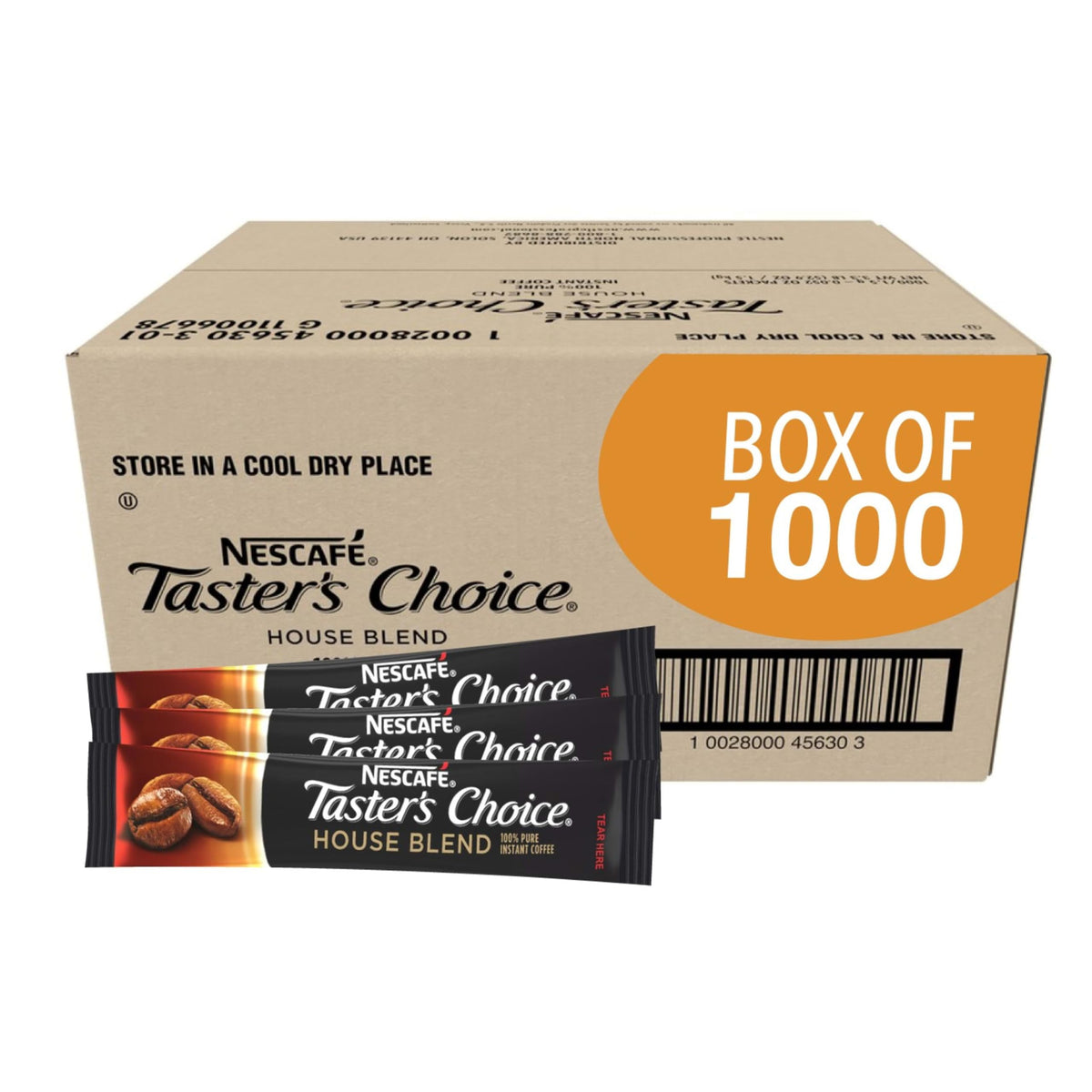 NESCAFE Taster's Choice Light Roast Instant Coffee Bulk Pack - 1000 Single-Serve Sticks