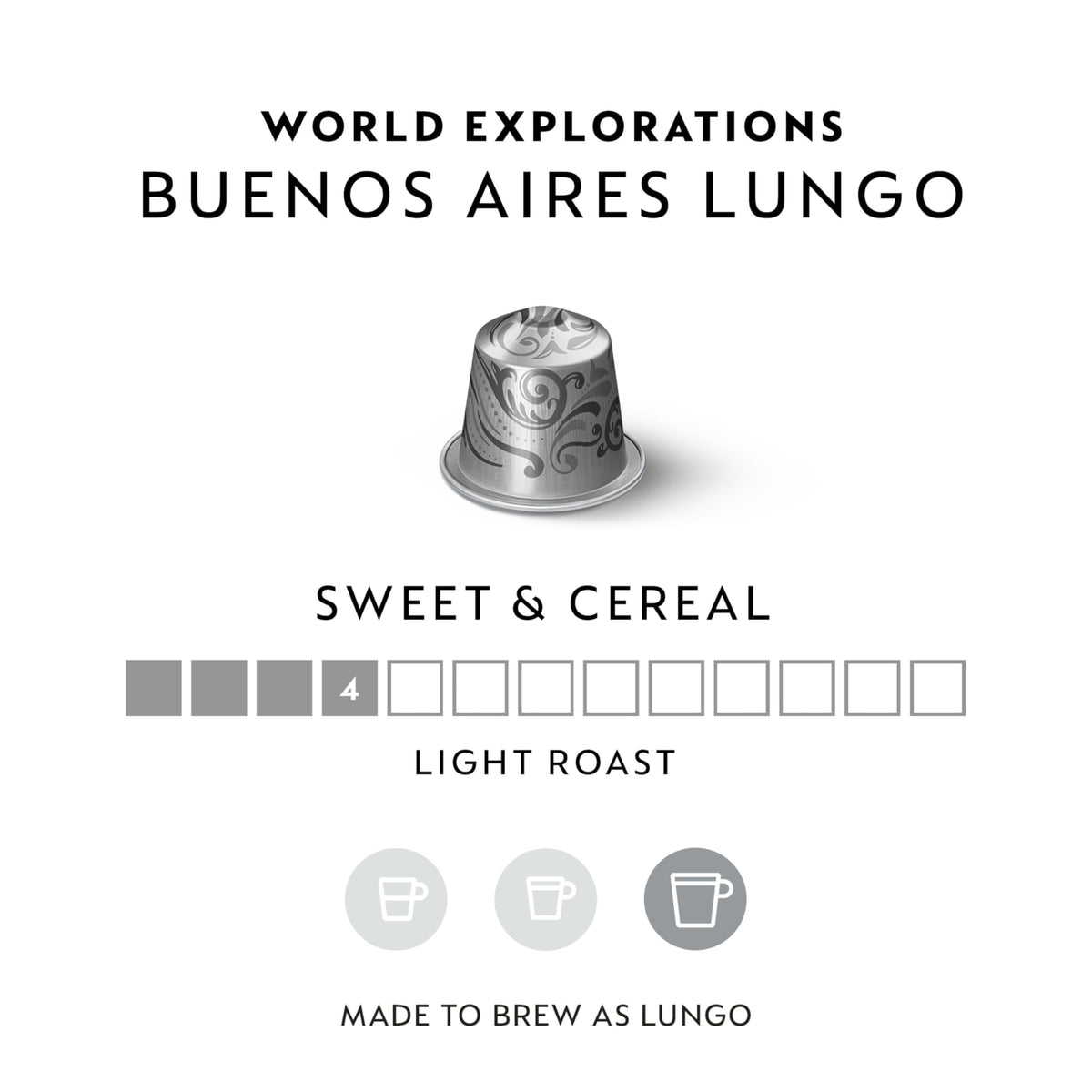 Nespresso Buenos Aires Lungo Original Line Capsules – 50 Count