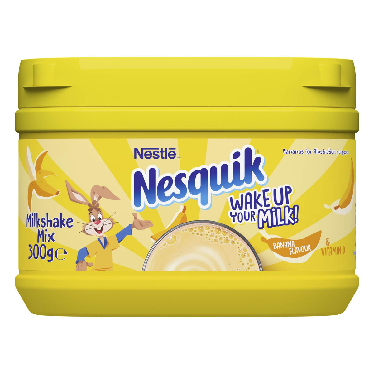 Nesquik Banana Flavour Milkshake Powder 300 g (Pack of 5) | Creamy Banana Shake Mix with Calcium