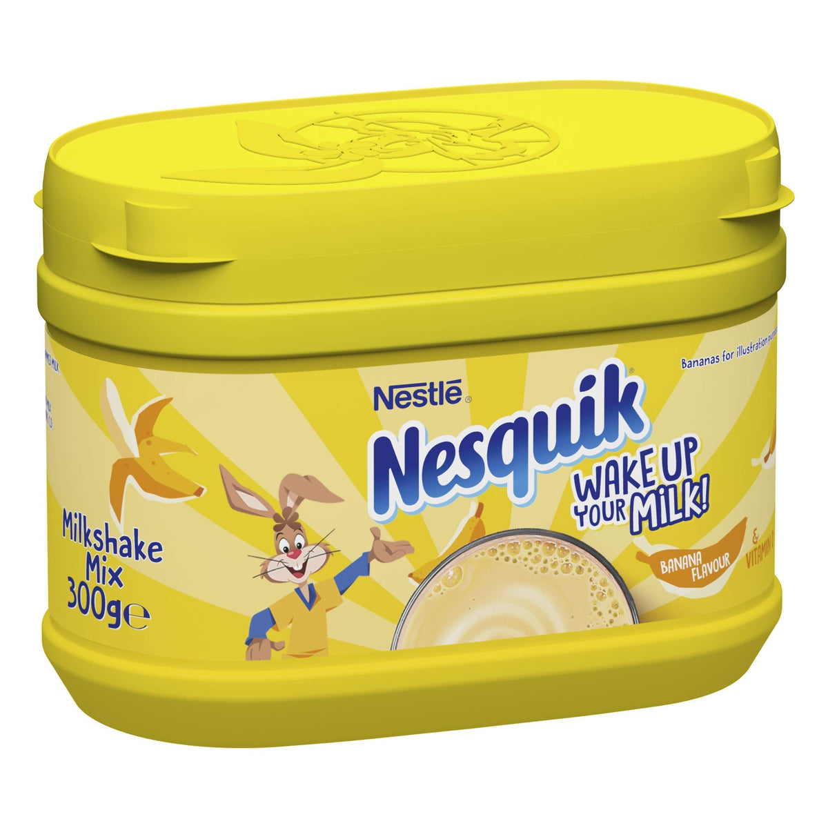 Nesquik Banana Flavour Milkshake Powder 300 g (Pack of 5) | Creamy Banana Shake Mix with Calcium