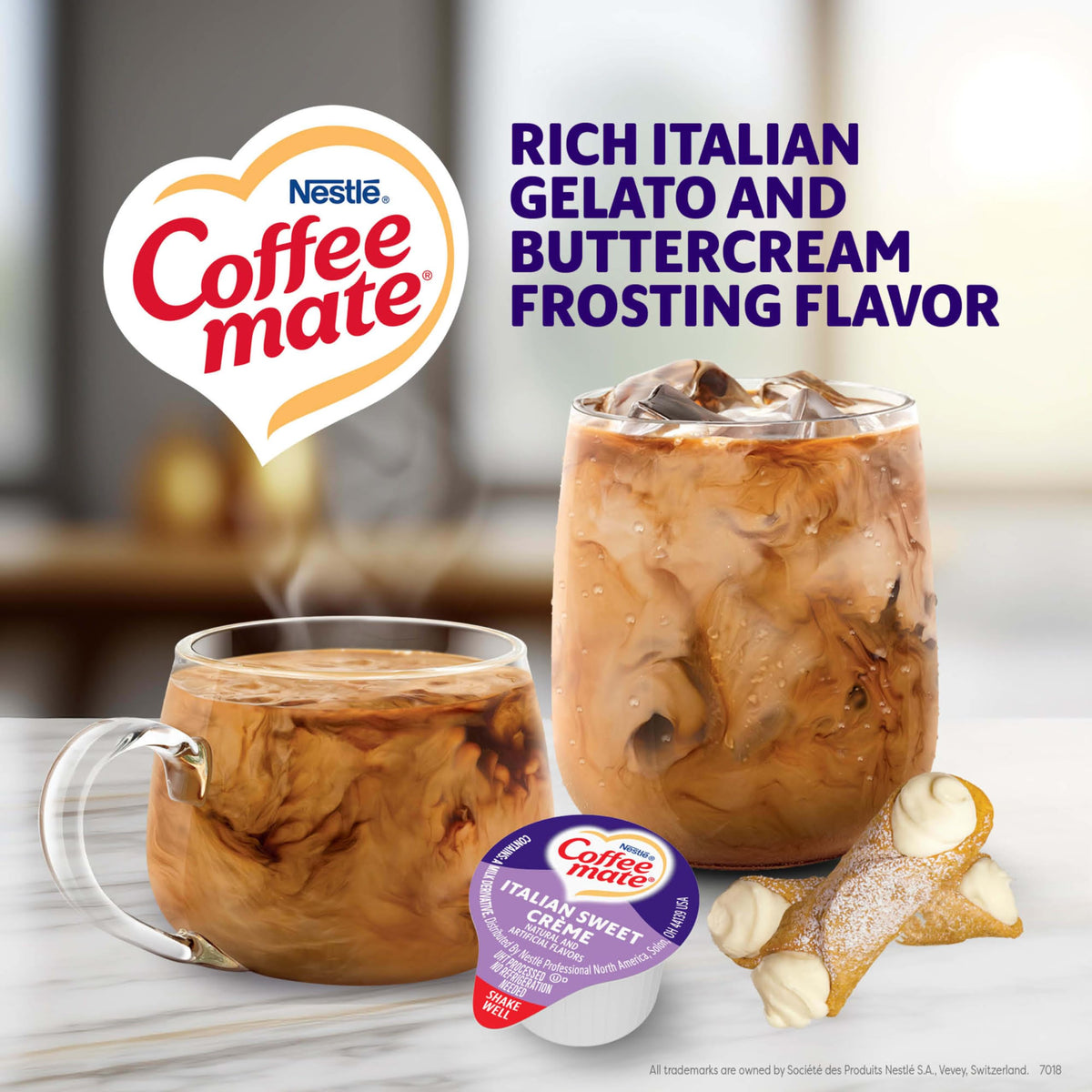 Coffee Mate Nestle Italian Sweet Creme Liquid Creamer Singles – 180 Count Non-Dairy