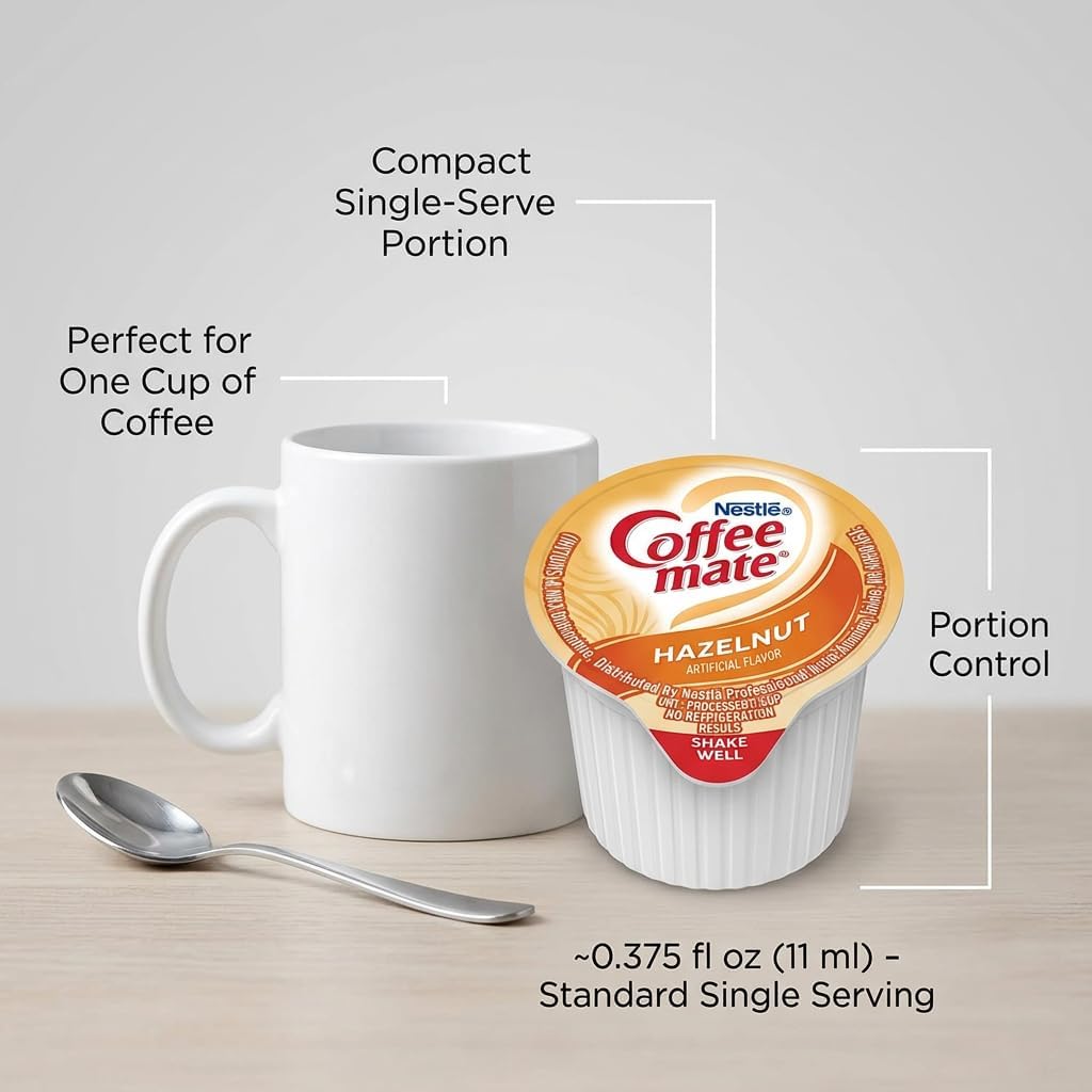 Nestlé Coffee mate Liquid Creamer Singles Variety Pack – 60 Count, 7 Flavors
