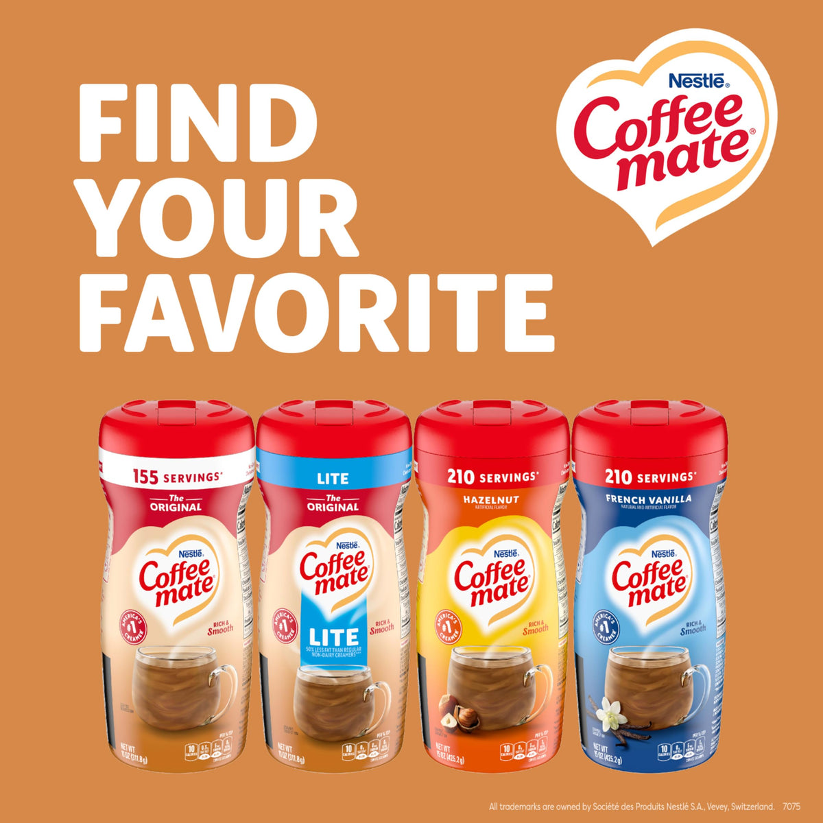 Nestle Coffee Mate Original Powder Creamer 11oz Canister (Pack of 12) – Shelf-Stable