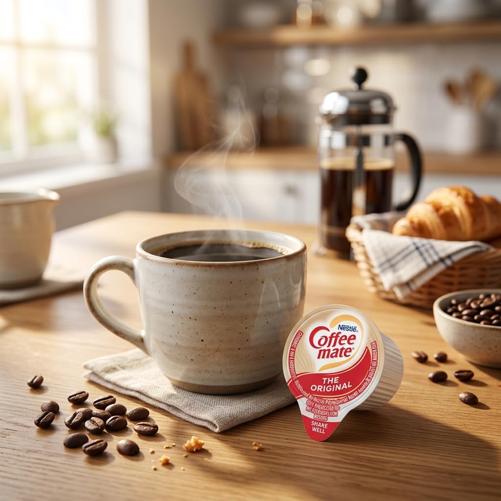 Nestlé Coffee mate Liquid Creamer Singles Variety Pack – 60 Count, 7 Flavors
