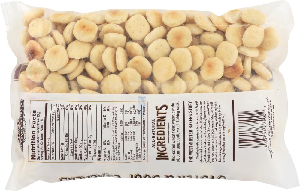 New England Original Westminster Bakers Company Oyster Soup Crackers – 6 Pack, 9 oz Bags