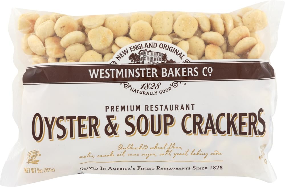 New England Original Westminster Bakers Company Oyster Soup Crackers – 6 Pack, 9 oz Bags