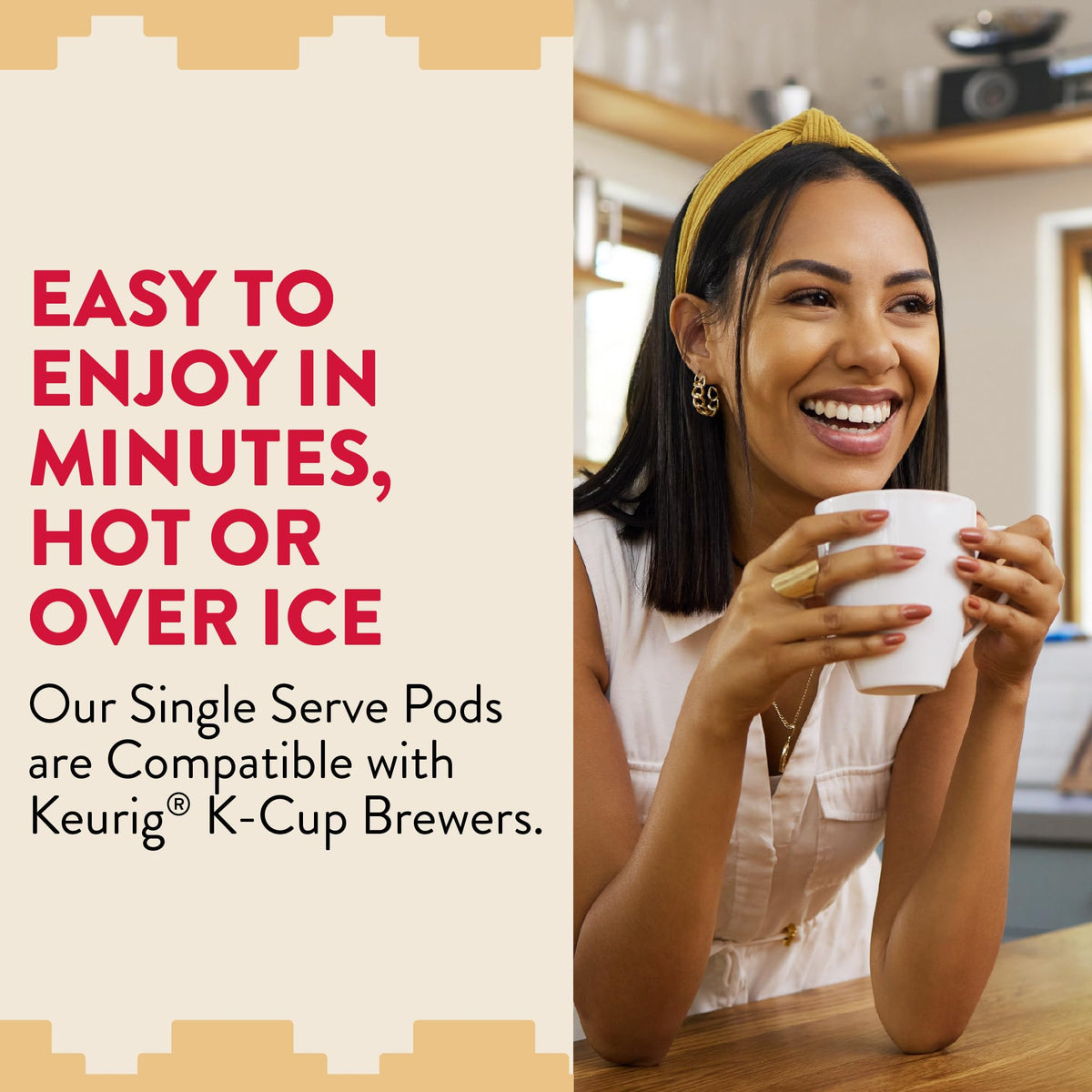New Mexico Piñon Coffee K-Cups Pods – 100% Arabica, Medium Roast Piñon Flavor, Hot or Cold Brew, 30 Count, Recyclable Pods