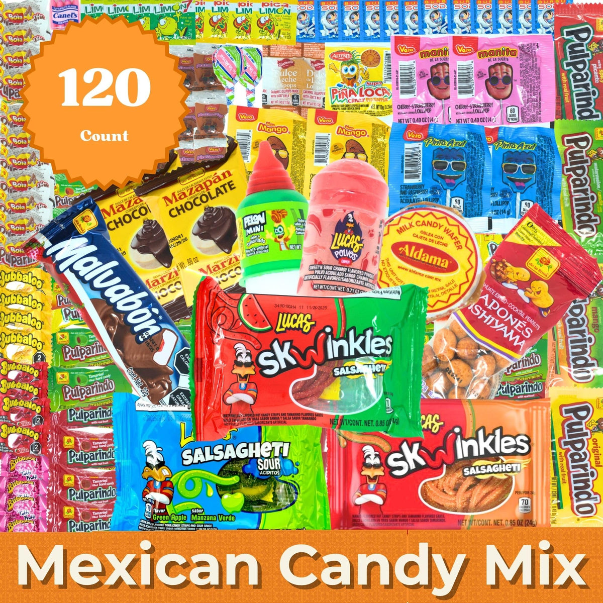 New To Town Mexican Candy Variety Pack – 120 Pieces, Authentic Candies