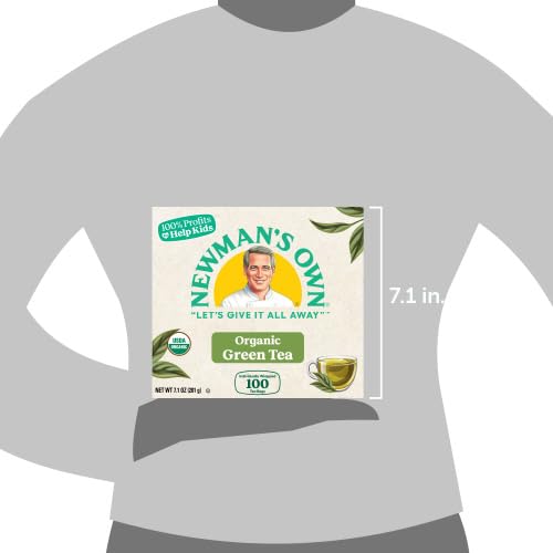 Newman's Own Organic Green Tea – 200 Bags (Pack of 2) USDA Organic, Kosher, Caffeine Brew Hot