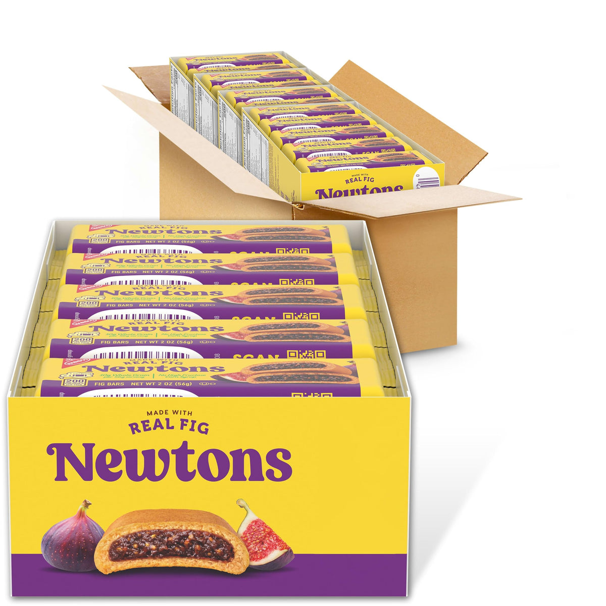 Fig Newtons Fig Bars: Soft Fruit Chewy Cookies, 40 Snack Packs (2 Cookies per Pack)