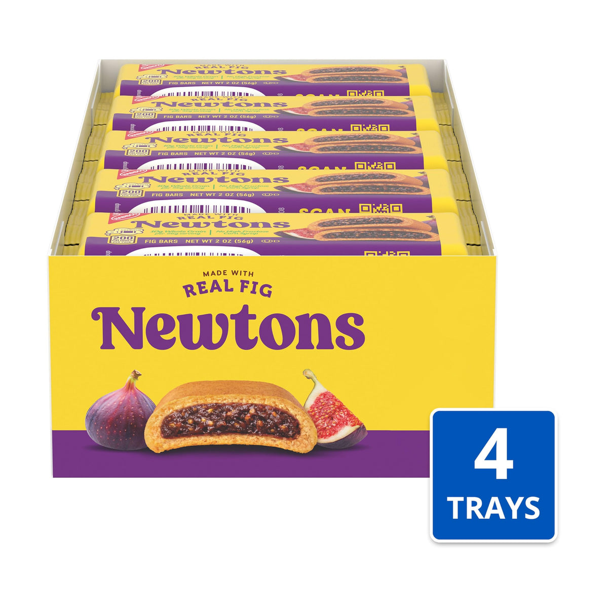 Fig Newtons Fig Bars: Soft Fruit Chewy Cookies, 40 Snack Packs (2 Cookies per Pack)