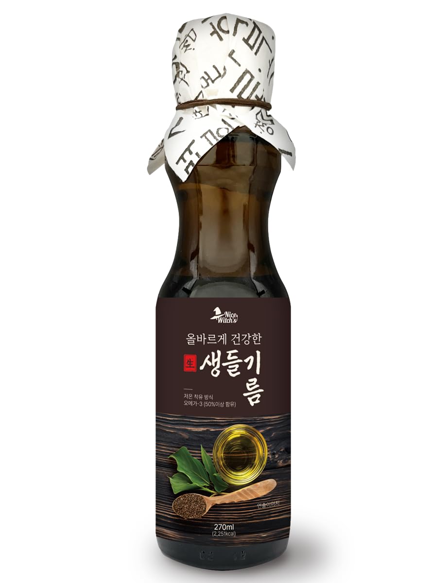 NICE WITCH'S Raw Perilla Oil 270ml / 9.5oz - 100% Perilla Seeds, Cold-Pressed