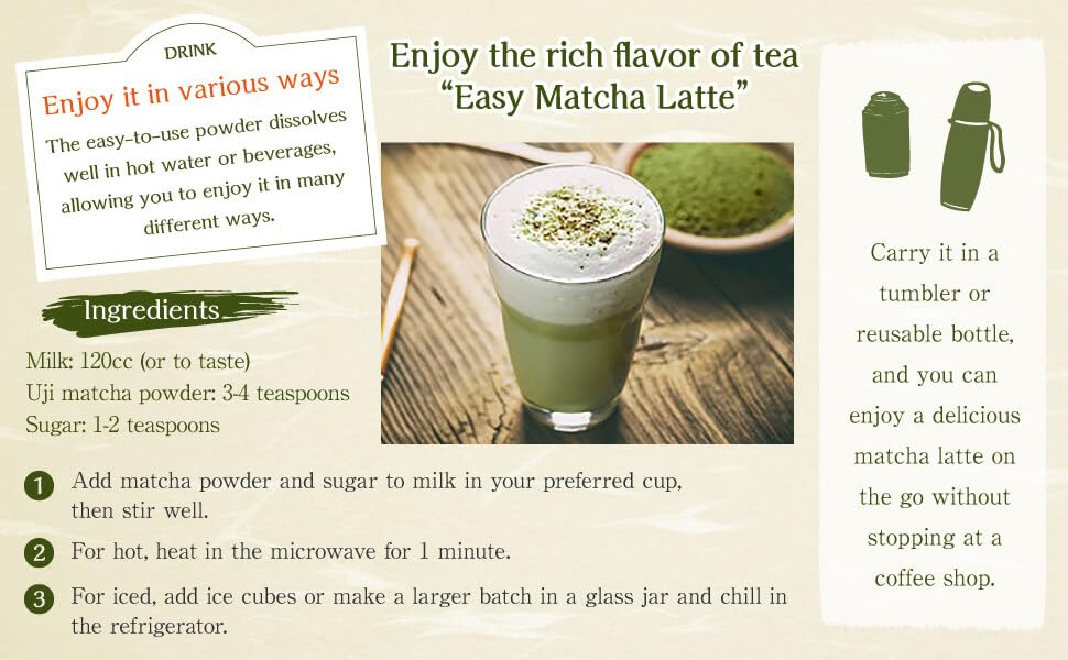 NICHIGA Japanese Matcha Powder – Uji Matcha from Kyoto, Stone-Ground, Premium Culinary Grade for Latte, Smoothies & Baking