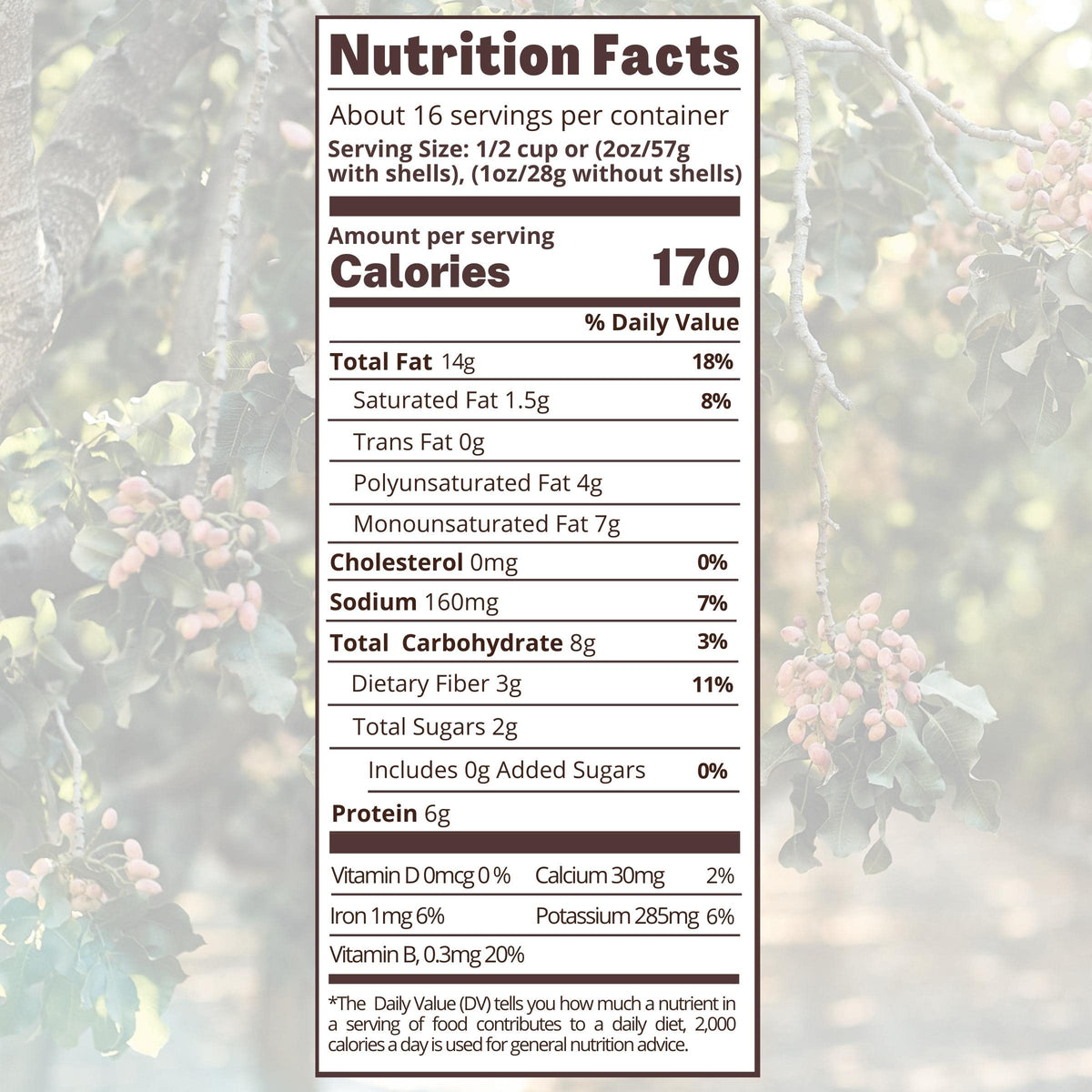 Nichols Farms California Pistachios – Organic Roasted Salted, Sea Salt, 32 oz Bag