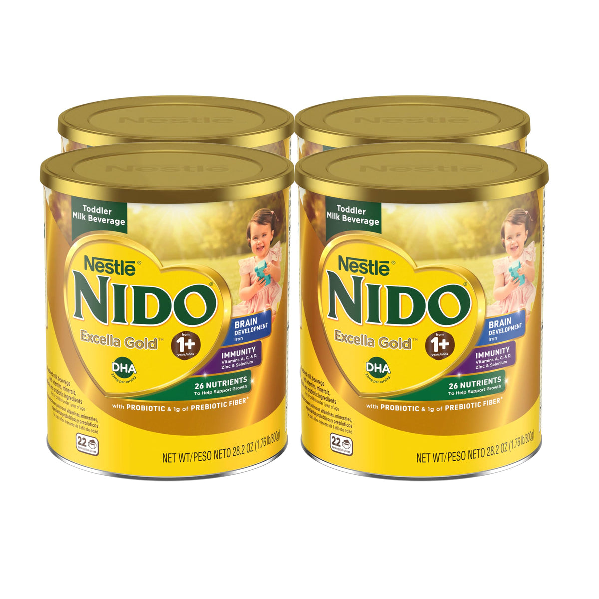 Nido Excella Gold Original Milk Powder — 4 Pack (800g Each)