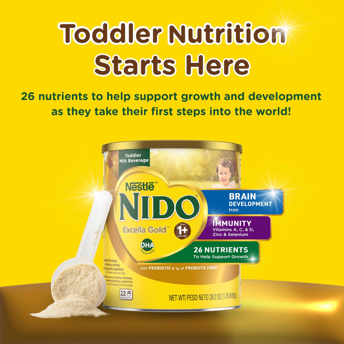 Nido Excella Gold Original Milk Powder — 4 Pack (800g Each)