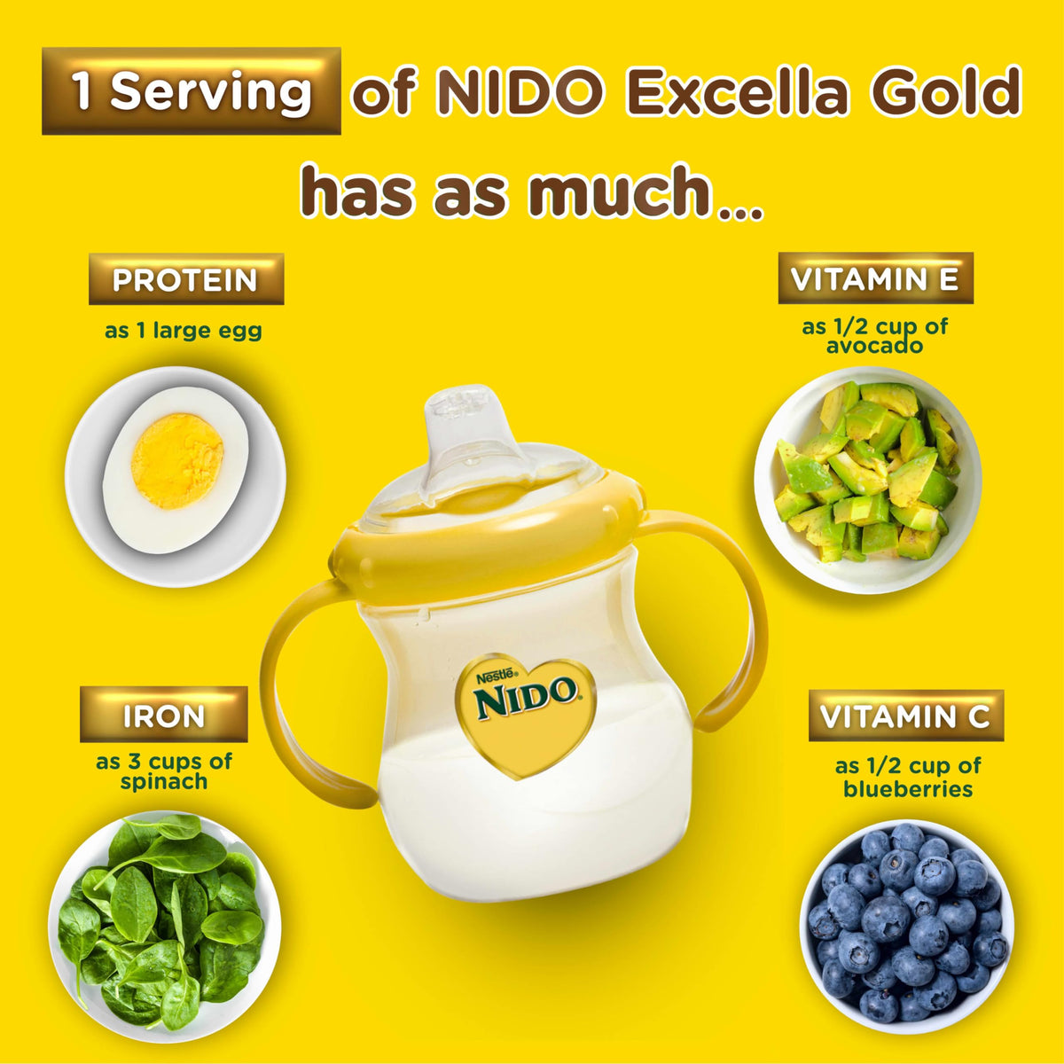 Nido Excella Gold Original Milk Powder — 4 Pack (800g Each)