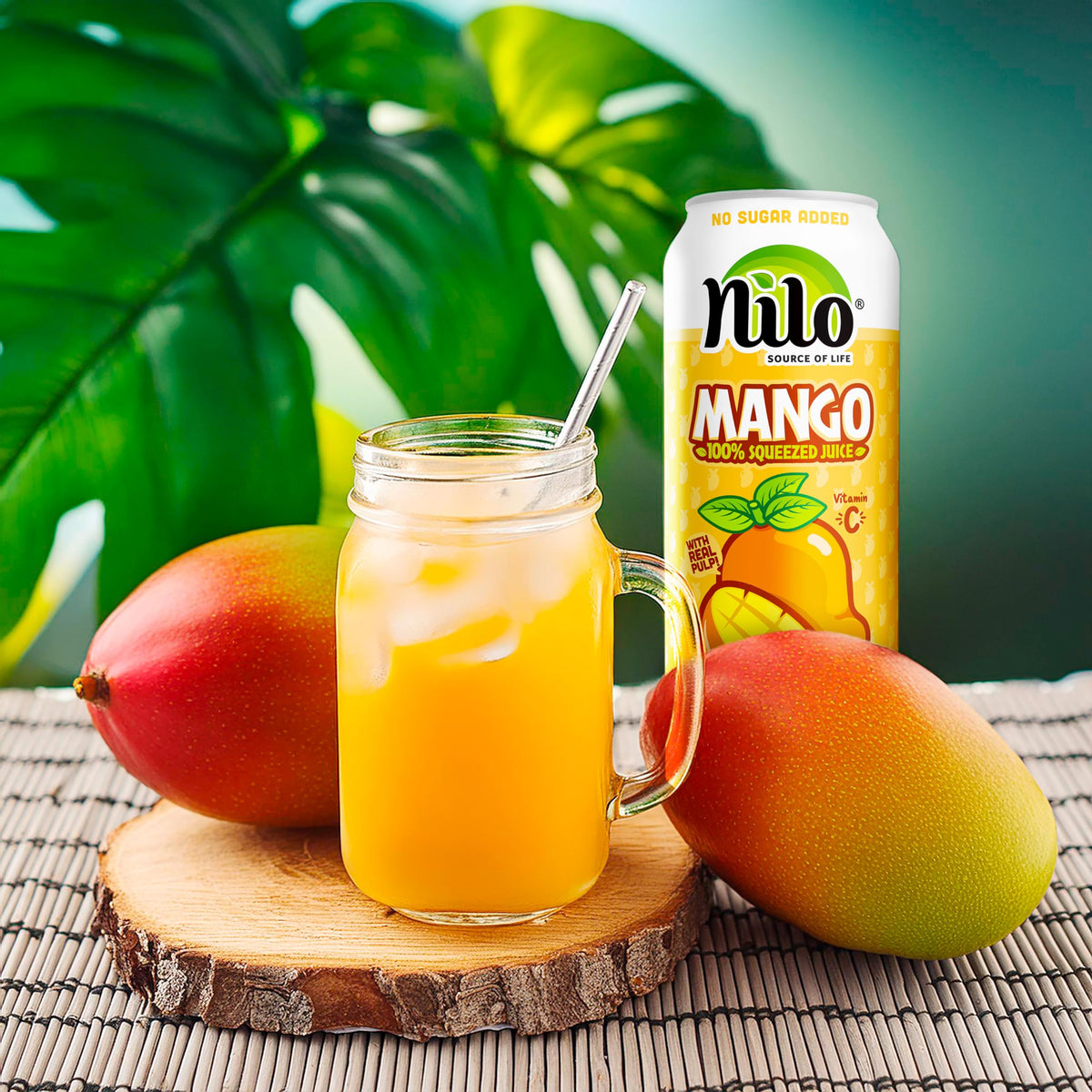 NILO Mango Juice with Pulp – 100% Pure Mango, No Sugar Added, Not From Concentrate | 12 x 320 ml
