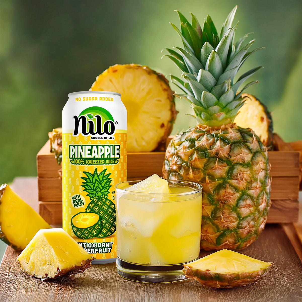 NILO Pineapple Juice | 100% Squeezed, No Sugar Added, Not From Concentrate | 12 x 320 ml