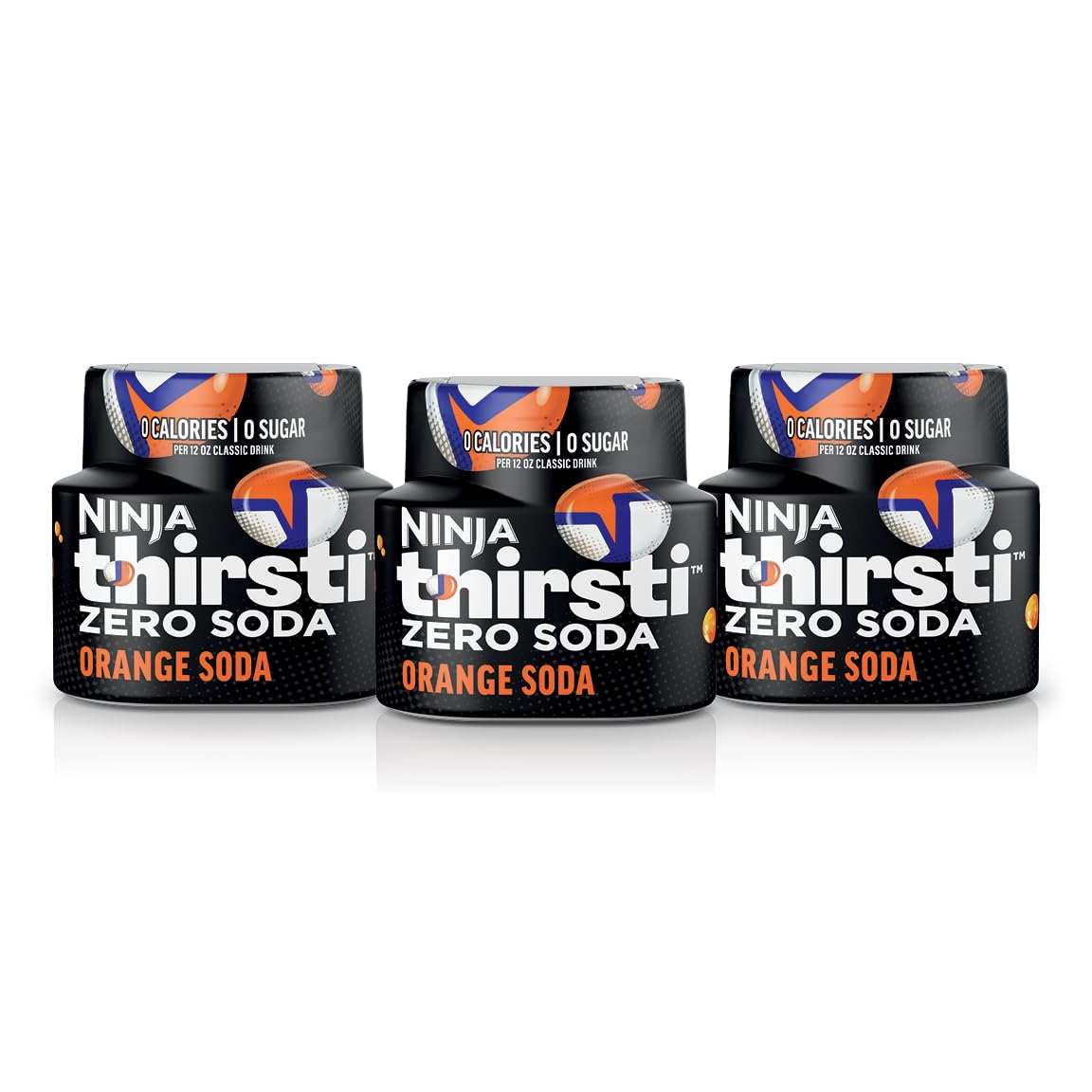 Ninja Thirsti Flavored Water Drops - ZERO SODA Orange Soda, 0 Cal, 0 Sugar, 3 Pack