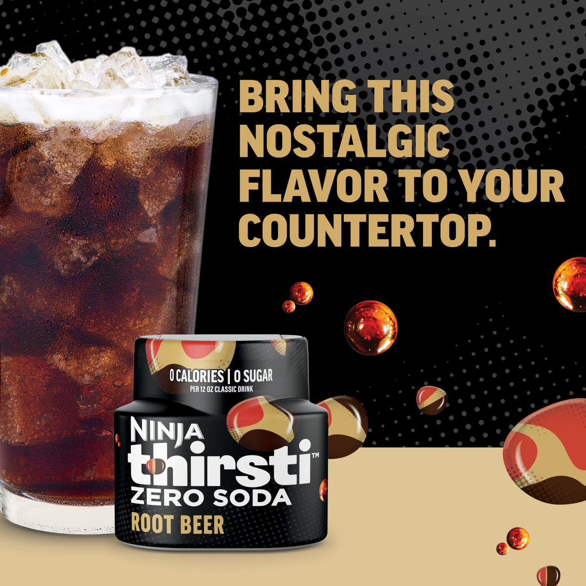 Ninja Thirsti Flavored Water Drops – ZERO SODA Root Beer, 3 Pack, 0 Cal, 0 Sugar, Sparkling or Still